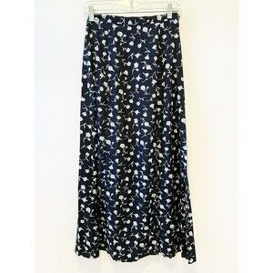 Vintage Y2K Ann Taylor Maxi Skirt Dark Floral Romance Mermaid 90s Grunge sz. 6